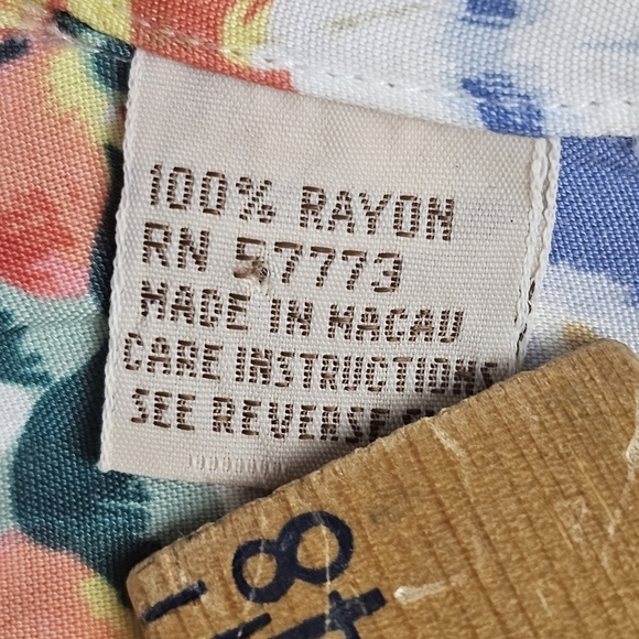 Vintage Hawaiian Shirt Oak Tree Small Tropical Beach Retro Hawaii - Picture 3 of 10